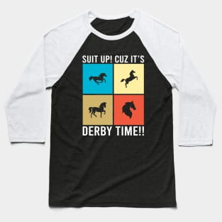 Derby Time Vintage Horse Race Men Women, Funny Retro Kentucky Derby Suit churchill downs Baseball T-Shirt